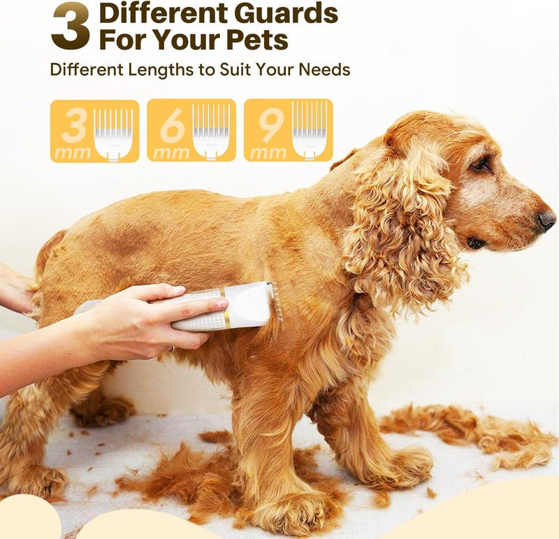 AIBORS Small Dog Grooming Kit, 4 in 1 Electric Cordless Dog Paw Trimmer with Nail Grinder, Low Noise Dog Nail Trimmers, IPX7 Waterproof Small Dog Grooming Clippers for Paws, Ears, Face, Hip Hairl - Image 3